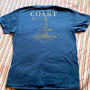 Coast Apparel: Sailboat Blueprint Navy/gold